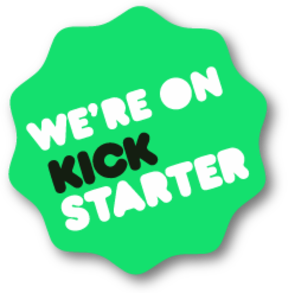 We're on Kickstarter Button