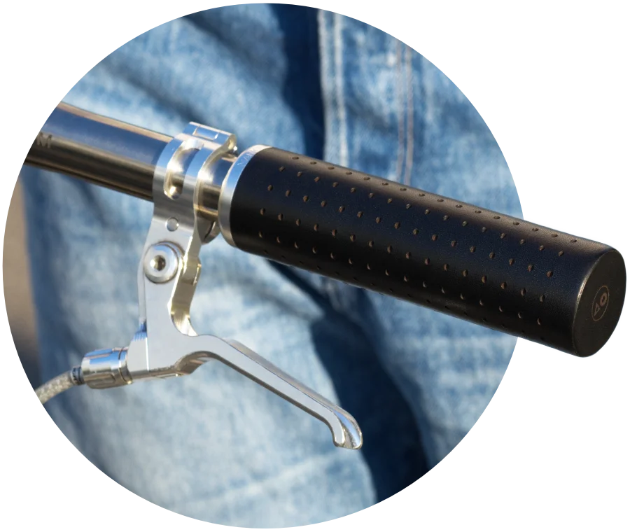 Manoli Titanlenker und Ledergriffe – Hochwertiges Brompton-Upgrade für Stil & Performance.