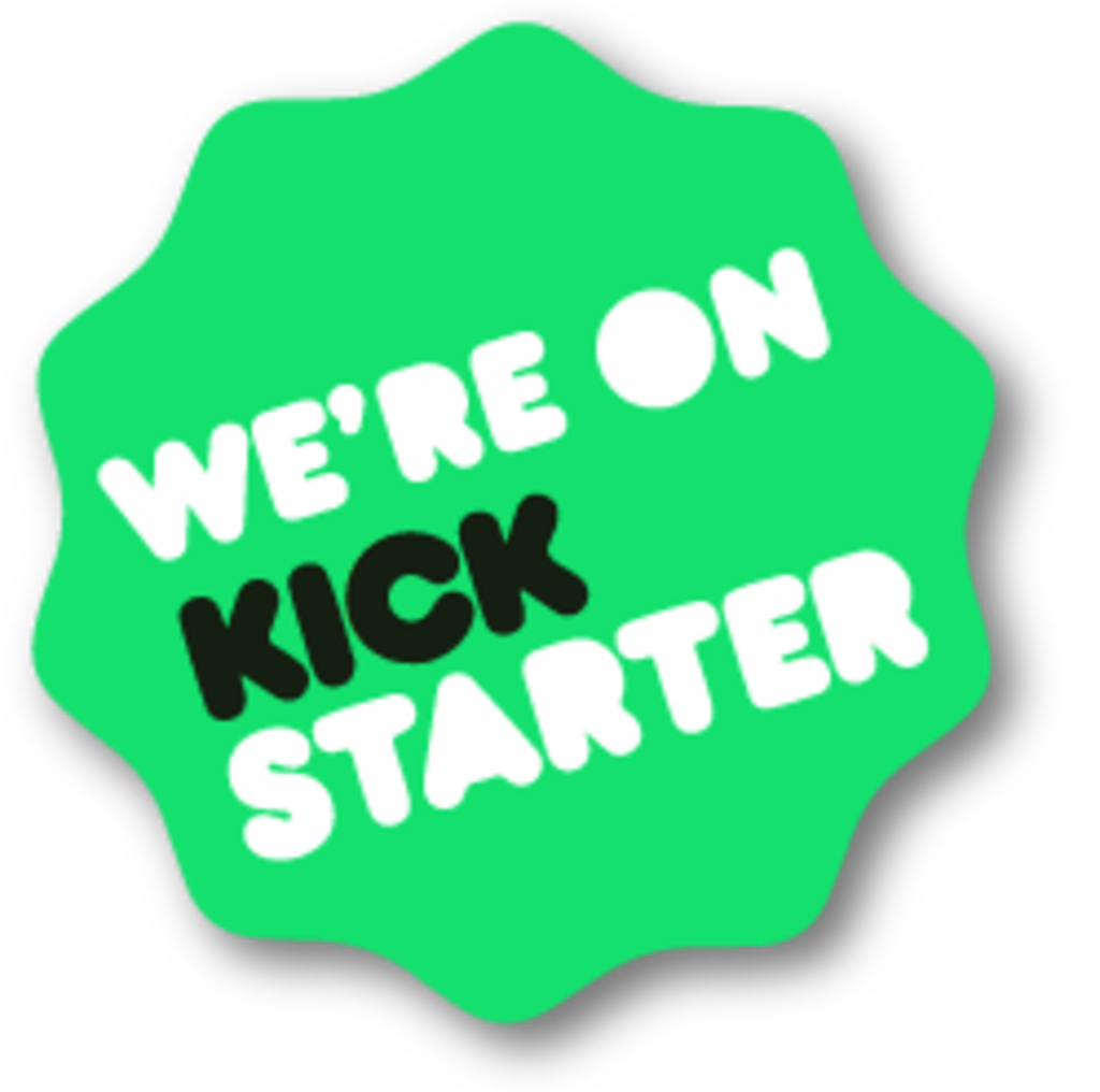 We're on Kickstarter Button 