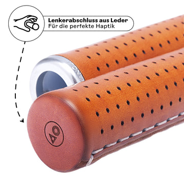 fahrradgriffe ergonomisch leder Brompton Fahrradgriffe aus Leder